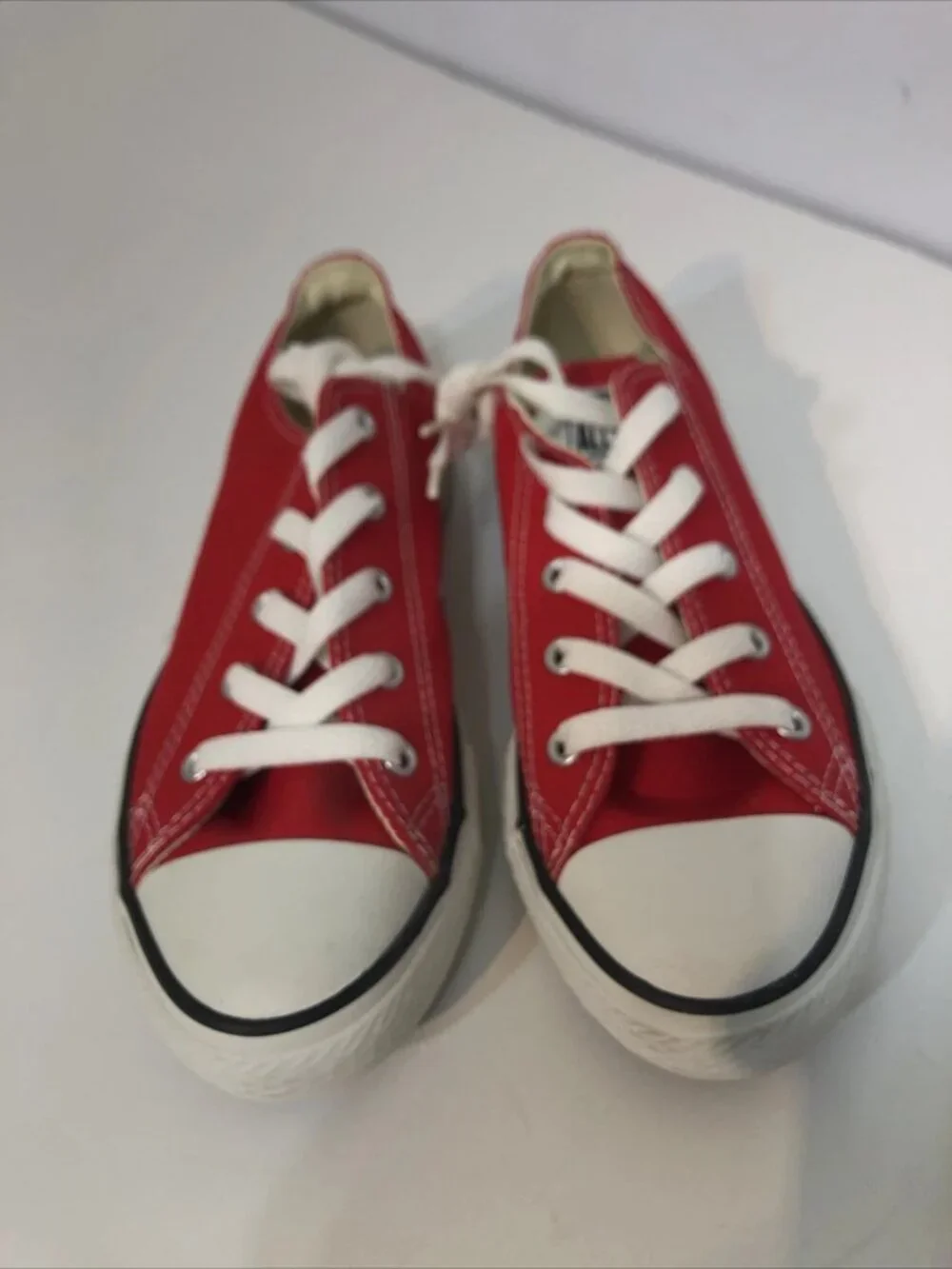 Converse CTAS Red Lace Up Canvas Sneakers 3J236 Sz Youth Unisex 3 EUR 35